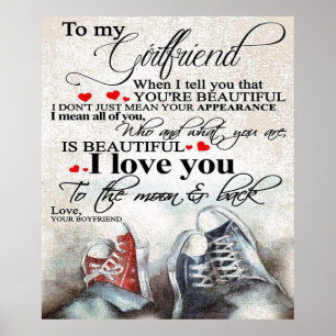 Poster Citation d'amour pour amie   Jovely Couple Cadeau