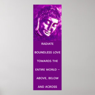 Poster Citation d'amour pour le portrait de Bouddha rose 