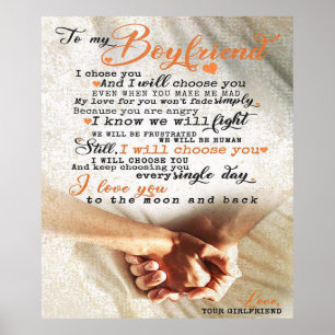 Poster Citation d'amour pour petit ami Cadeau pour mari