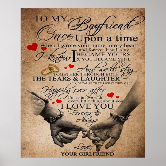 Poster Citation d'amour pour petit ami | Jovely Quotes Ca (Devant)