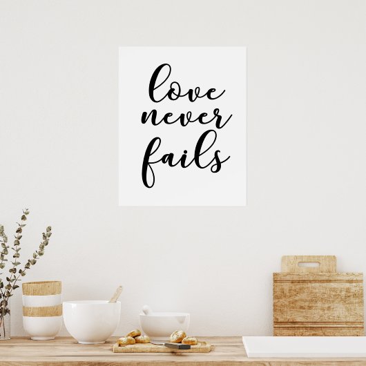 Poster Citation d'amour romantique mariage (Cuisine)