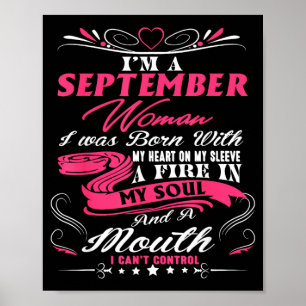Poster Citation d'anniversaire September Girls Fire In So