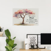 Poster *~* Citation d'arbre d'aquarelle AP81 Ethereal Cal (Bureau à domicile)