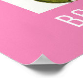 Poster Citation d'arbre et d'oiseau violet et vert sur bl (Coin)