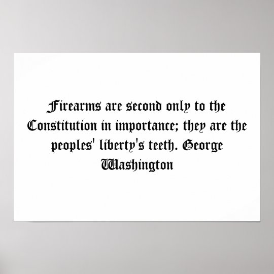 Poster Citation D Armes A Feu De George Washington Zazzle Be