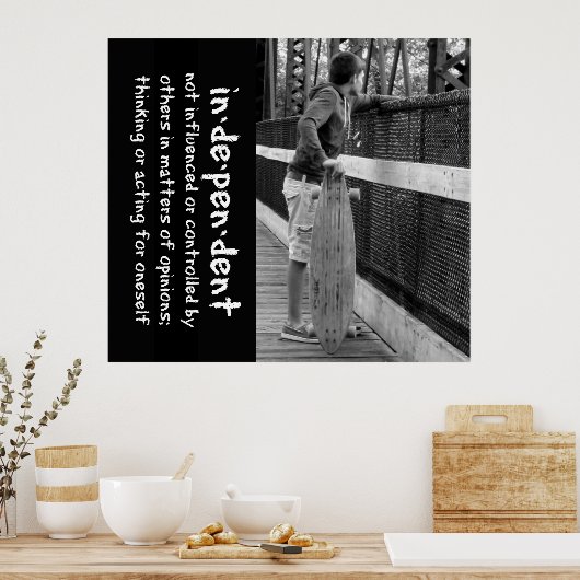 Poster Citation d'attitude Ado à bord (Cuisine)