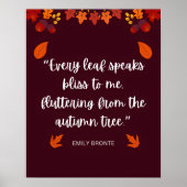 Poster Citation d'automne Emily Bronte (Devant)