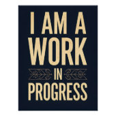 Poster Citation d'autonomisation « Je suis un travail en  (Devant)