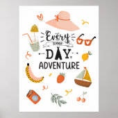 Poster Citation d'aventure d'été Colorful Kids Nursery (Devant)