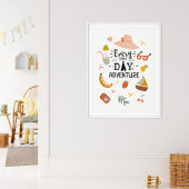 Poster Citation d'aventure d'été Colorful Kids Nursery