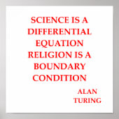 Poster citation de alan TURING (Devant)