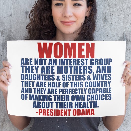 Poster Citation de Barack Obama pour les droits des femme