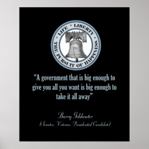 Poster Citation de Barry Goldwater (Grand gouvernement)
