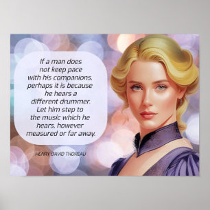 Poster Citation de batteur Thoreau