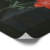 Poster Citation De Beathing Mindful + Peinture De Fleurs  (Coin)