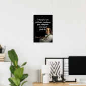 Poster Citation de Benjamin Franklin sur les imbéciles (Bureau à domicile)