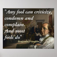 Citation de Benjamin Franklin sur les imbéciles