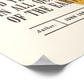 Poster Citation de bibliothèque classique de John Lubbock (Coin)