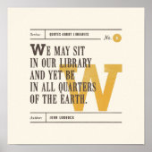 Poster Citation de bibliothèque classique de John Lubbock (Devant)