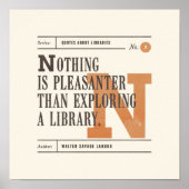 Poster Citation de bibliothèque classique de Walter Savag (Devant)