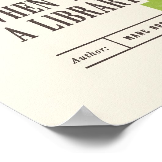Poster Citation de bibliothèque classique par Marc Brown (Coin)