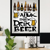 Poster Citation de bière (Bureau à domicile)