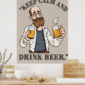 Poster Citation de bière (Cuisine)