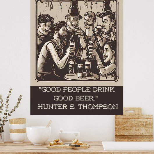 Poster Citation de bière (Cuisine)