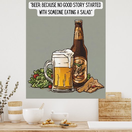 Poster Citation de bière (Cuisine)