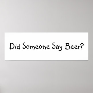 Poster Citation de bière amusante