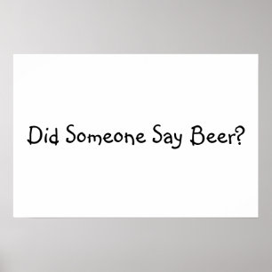 Poster Citation de bière amusante