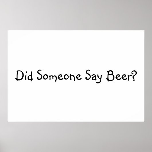 Poster Citation de bière drôle (Devant)