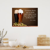 Poster Citation De Bière Sur Les Champs W.C. (Cuisine)