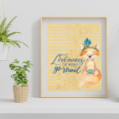 Poster Citation de Boho Fox Love