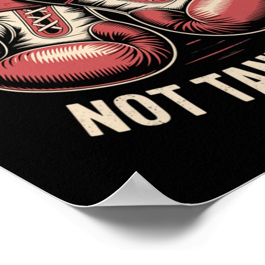 Poster Citation de boîte mème Forts Punches Zéro Drama Pu (Coin)