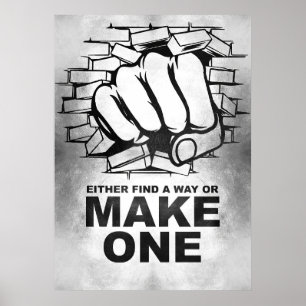 Poster Citation De Bonheur Soit Trouver Un Moyen, Soit Fa