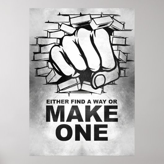 Poster Citation De Bonheur Soit Trouver Un Moyen, Soit Fa (Devant)