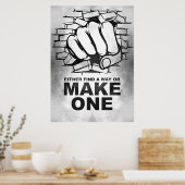 Poster Citation De Bonheur Soit Trouver Un Moyen, Soit Fa (Cuisine)