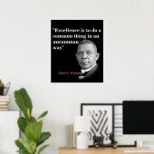 Poster Citation De Booker T. Washington Sur Excellence (Bureau à domicile)