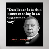 Poster Citation De Booker T. Washington Sur Excellence (Devant)