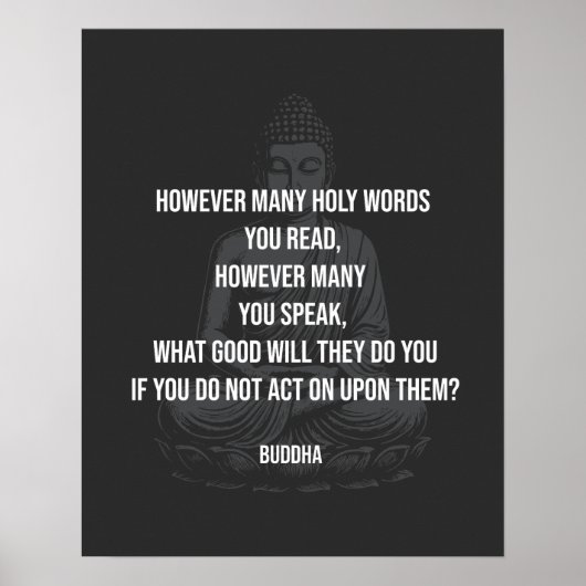 Poster Citation de Bouddha (Devant)
