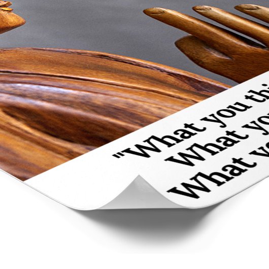 Poster Citation de Bouddha "Ce que vous pensez, vous deve (Coin)