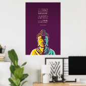 Poster Citation de Bouddha : L'esprit est tout (Bureau à domicile)