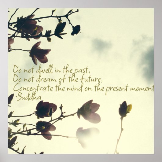 Poster Citation de Bouddha sur la pâte (Devant)