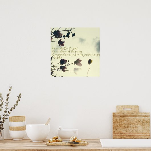 Poster Citation de Bouddha sur la pâte (Cuisine)