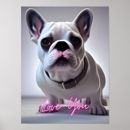 Poster Citation de Bulldog français mignon LOTE YOU Wall  (Devant)