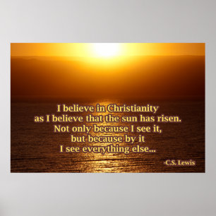 Poster Citation de C.S. Lewis Christianity
