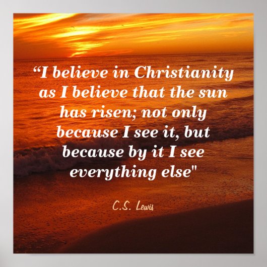 Poster Citation De C. S. Lewis Sur Le Christianisme (Devant)