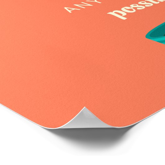 Poster Citation de café en pâte bleue (Coin)