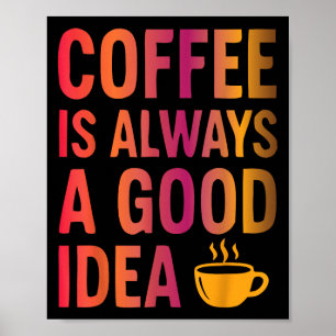 Poster Citation De Café - Humeur Du Matin Addicée À La Ca